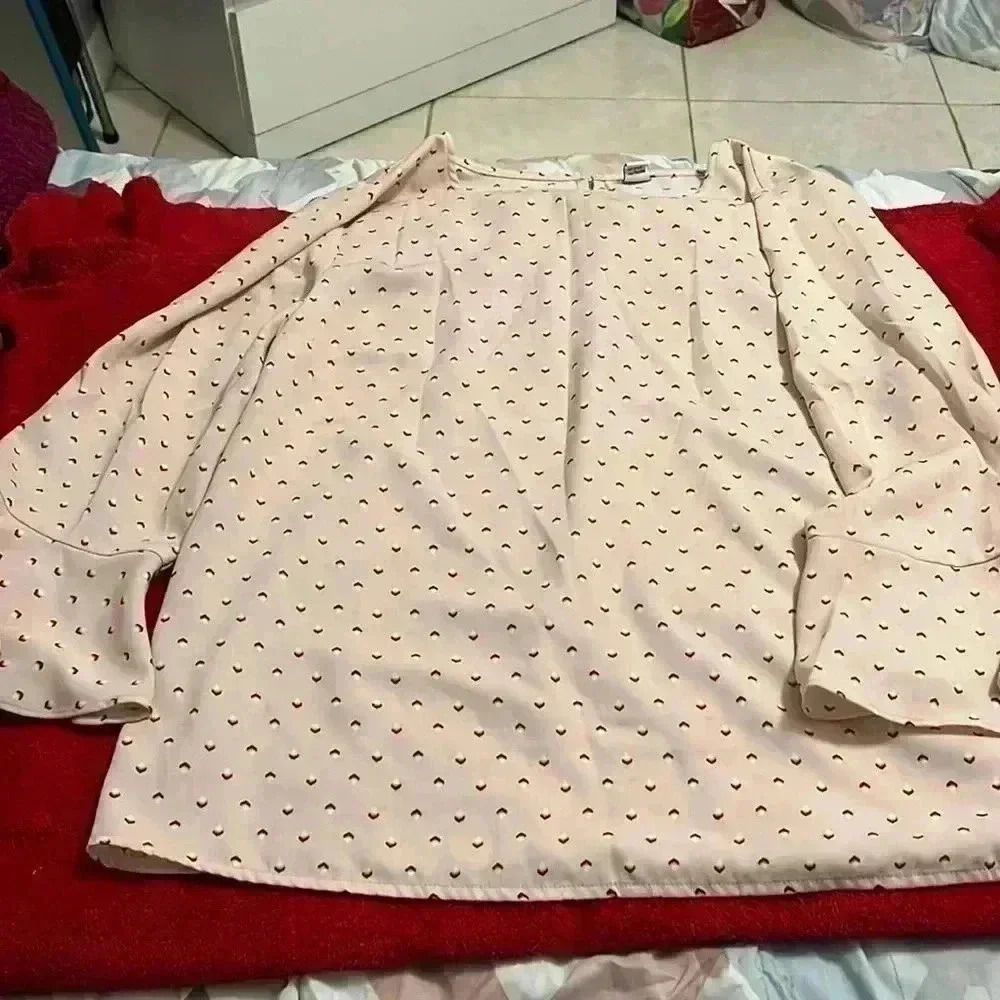 Soft Pink Long Sleeve Blouse